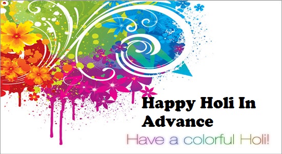 happy holi in advance wallpaper